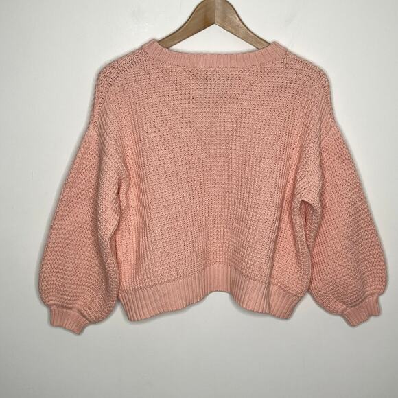Heartworking Knitwear I Love Mr Mittens Womens Cropped Sweater XS/S Peach Cotton - Picture 7 of 7